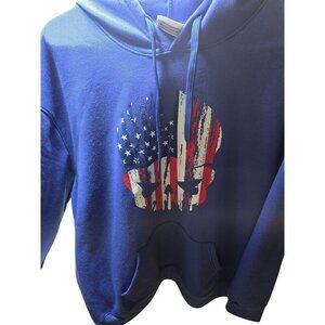 716 American skull blue hoodie NWOT, size XL